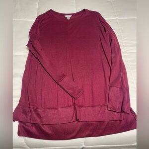 Burgundy Long Sleeve Sweater
